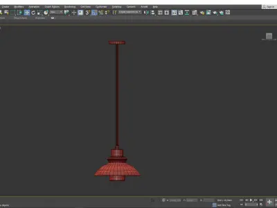 Staccato Adjustable Large Pendant Light Low-poly 3D model