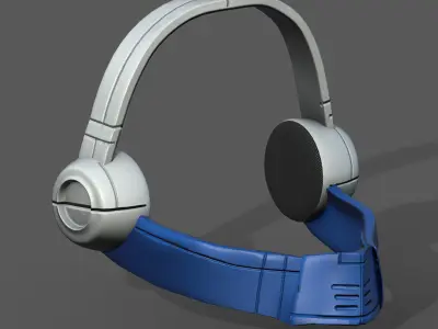 Gas mask respirator scifi futuristic helmet  Low-poly 3D model buy