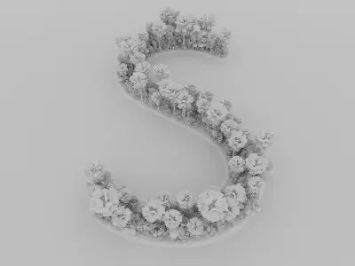 S Alphabet Island 3D model