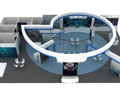 LARGE EXHIBITION STALL DESIGN  3D model
