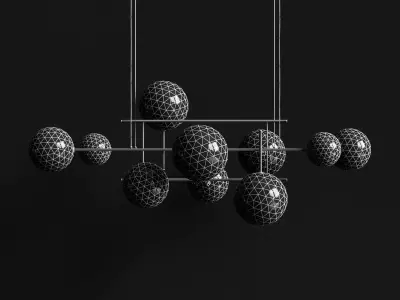 Chandelier Gallotti and Radice Bolle horizontal 3D model