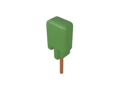 Cartoon Tree v5 002 Low-poly 3D model