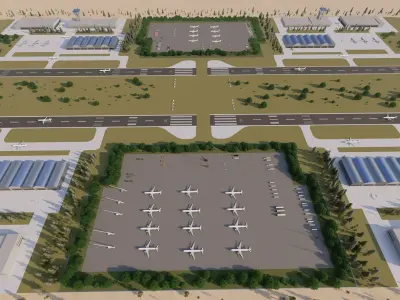 3D Airport-Airport 3D model