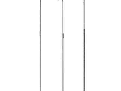 1stdibs Koch Lowy Adjustable Chrome Reading Lamp Low-poly 3D model