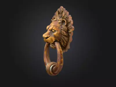 Guardian Lion Door knob  3D print model