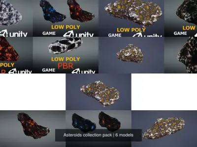 Asteroids rock 3D Model Pack