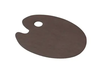 Artist Palette v1 003 Low-poly 3D model