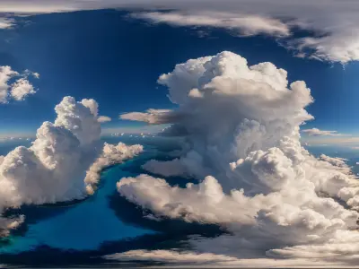 8K HDR Blue Sky White Clouds Backgrounds Pack 3D model