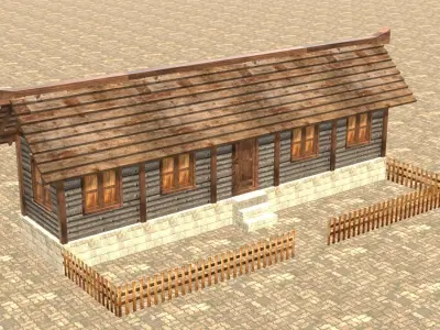 Medieval house twelve 9 Low-poly 3D model