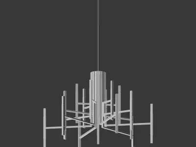 The Light LED Chandelier BlackandGold 3D model