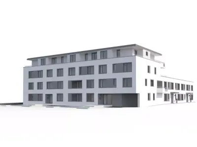Modern appartment complex 3D model