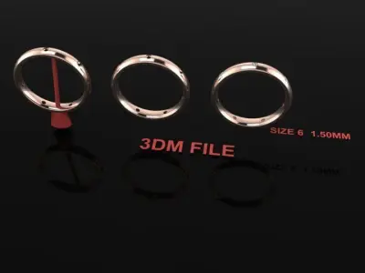 Dainty Infinity Diamond Band Ring and Fashion Wear Size6 3D print model