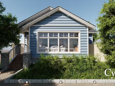 SHC Modular Classic Style American House 3 Low-poly 3D model