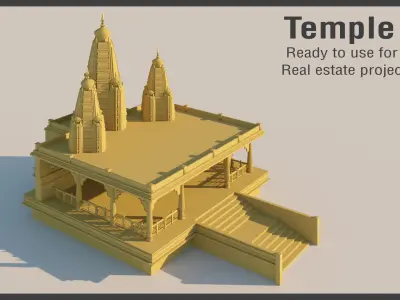 Temple for real estate project 3D model