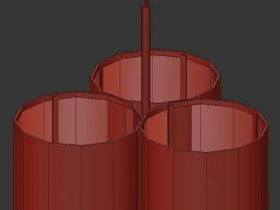 Hashira taiwanese bamboo pendant light 3D model