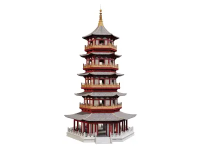 Japan Pagoda Tower 3D model