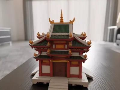 chinese temple 3D print model