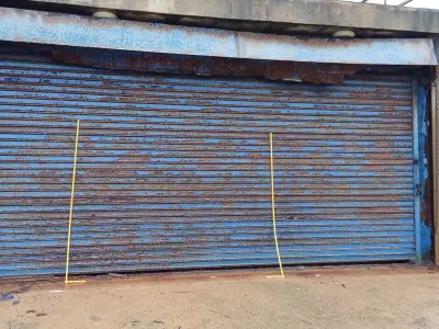 Rusty Blue Roller Shutter  Texture