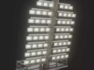 Stadium Lights Low-poly 3D model