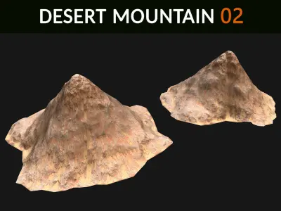  Desert Mountains Collection Low-poly 3D model
