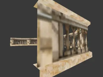 Hyrule Fortress Balustrade Free low-poly 3D model