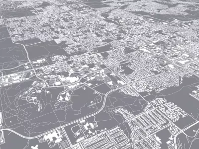 Cityscape Anchorage Alaska United States 3D model