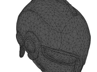 SciFi Warrior Helmet with Runes Low-poly 3D model