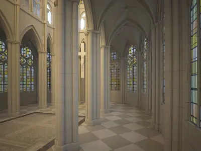 Church Interior 01 3D model