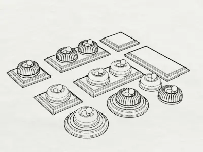 Dolls House Wall Light Switches Victorian Period Miniature scale 3D print model