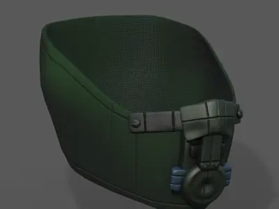 Gas mask fabric futuristic protection isolated  Low-poly 3D model