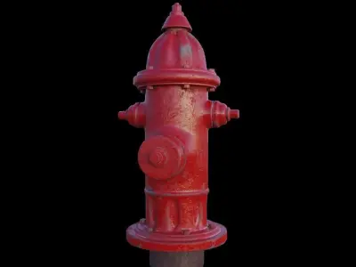 Fire Hydrant  Low-poly 3D model