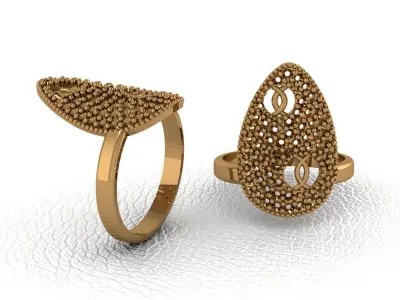 ring 54 pieces drawing 3d rihone drawing ring rings ring models 3D print model