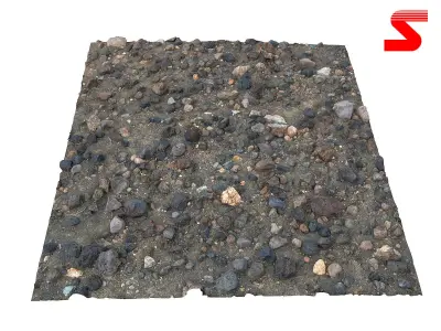 Stone Desert Low-poly 3D model