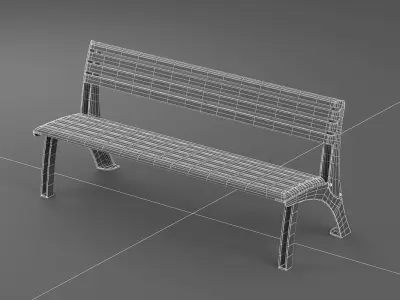 Modern City Bench 3D model