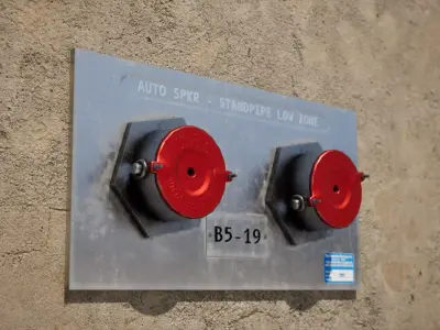 Fire Department Connection Low-poly 3D model