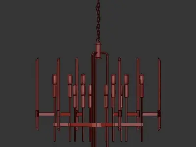Small Bari Chandelier 3D model