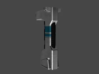 SciFi Column 002 Low-poly 3D model