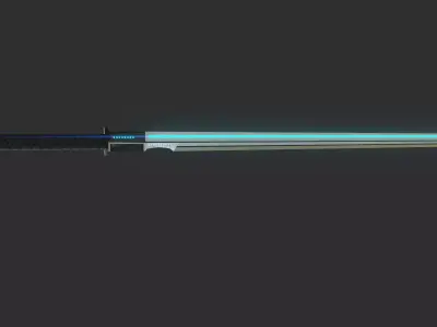 japanese sword katana Scifi Low-poly 3D model