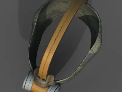 Gas mask respirator scifi futuristic 3d model  Low-poly 3D model