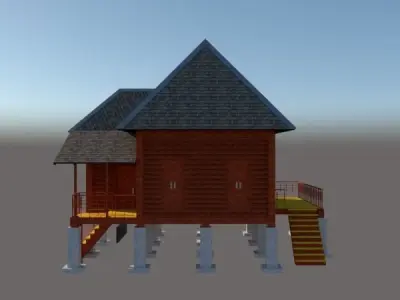 BRUNEI TRADITIONAL HOUSE Free 3D print model