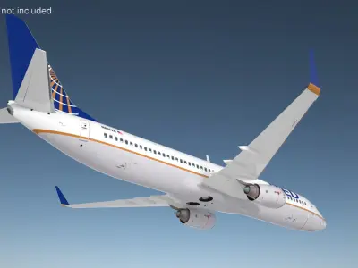  United Airlines Boeing 737-900 with Interior 