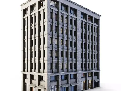 Tenement Building Low-poly 3D model