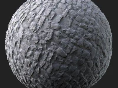 3D Scanned Seamless Cobblestone Street Texture