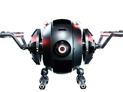 SciFi Machanical Robot Low-poly 3D model