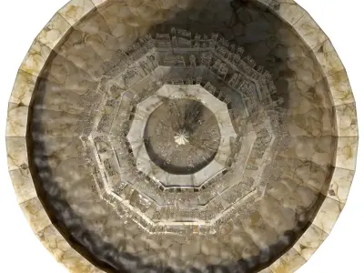 Classic Garden Fountain 01 3D model