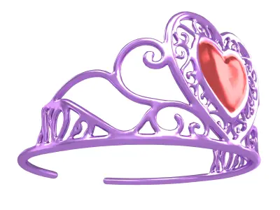 Heart Tiara v1 006 Low-poly 3D model