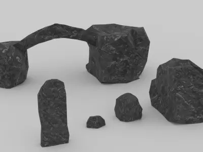 Rocks Low-poly 3D model buy