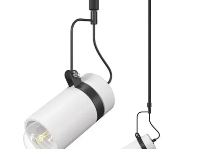 Gypsum Pendant Lamp White Orco 3D model