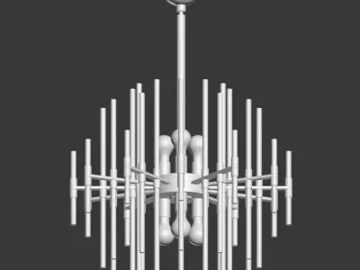 Quebec 6 Light Chandelier 3D model