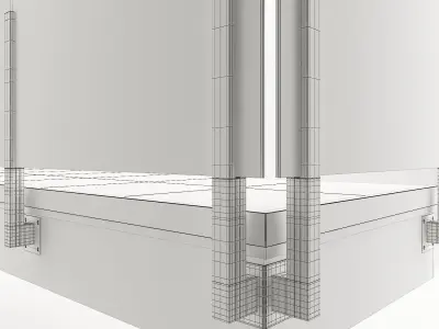 Glass railing-03 3D model